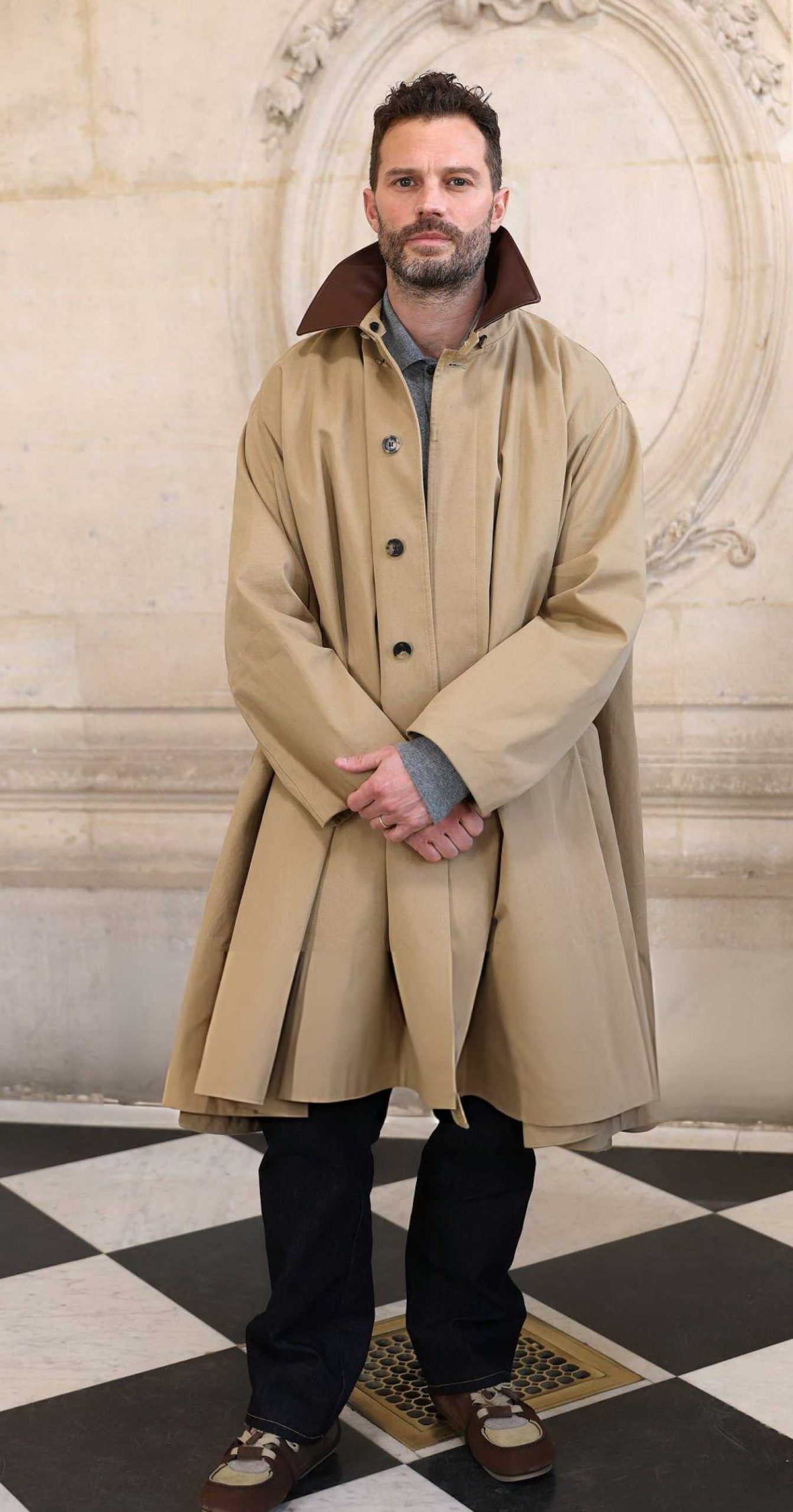 Jamie Dornan Attends the Dior Homme Menswear Fashion Show During 2026 Paris Fashion Week in Paris 01/21/2026
