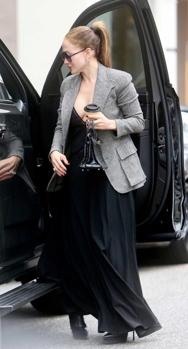 Jennifer Lopez in a Grey Blazer