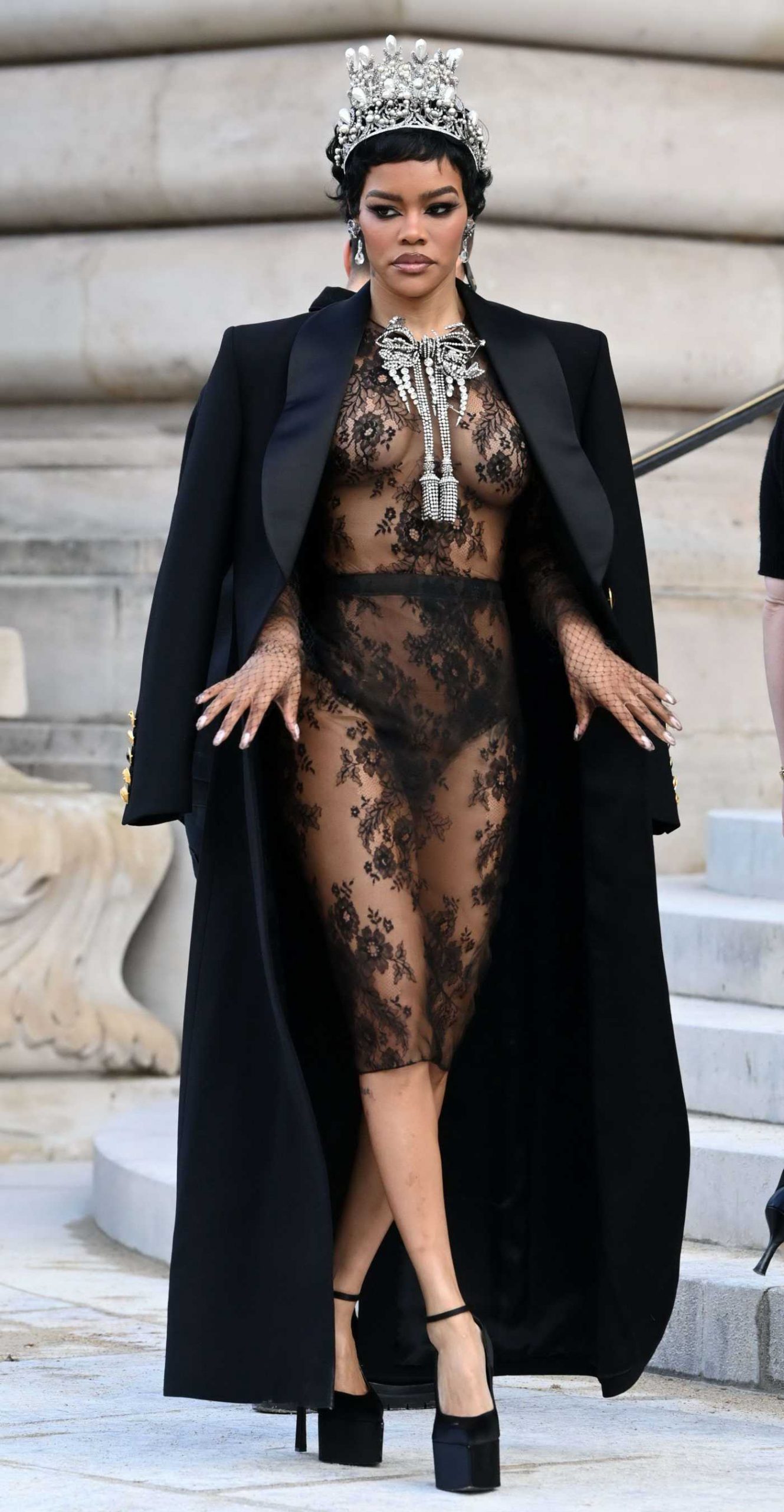 Teyana Taylor Attends the Schiaparelli Fashion Show at 2026 Paris Fashion Week in Paris 01/26/2026