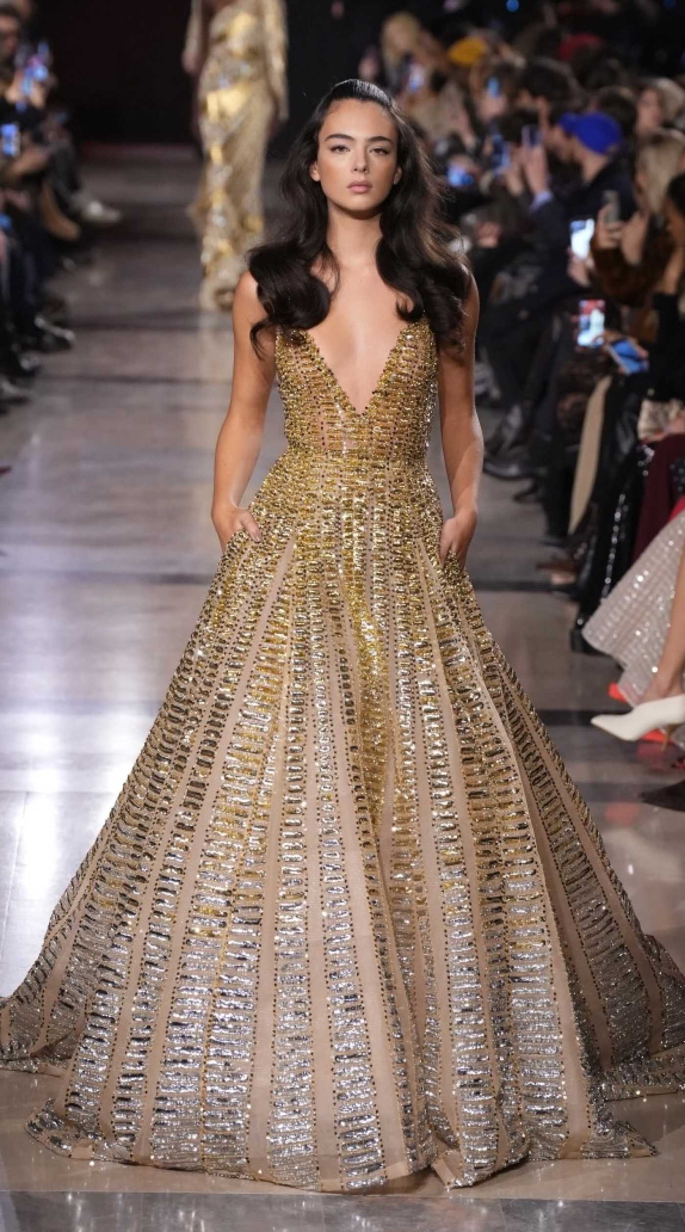 Deva Cassel Walks the Runway at the Elie Saab Fashion Show at 2026 Paris Fashion Week in Paris 01/28/2026