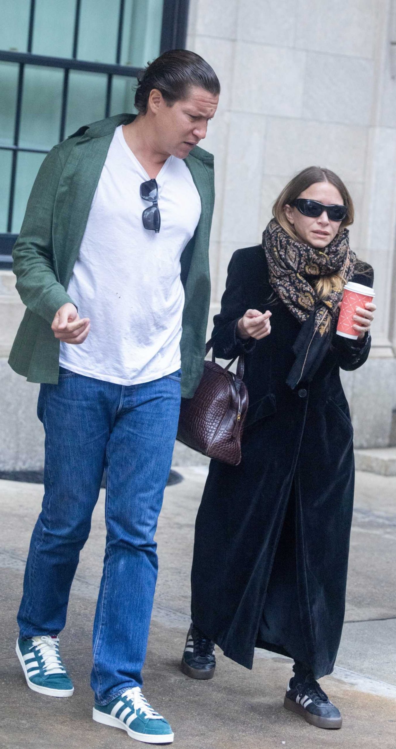 Mary-Kate Olsen in a Black Coat Was Seen Out in New York 02/19/2026