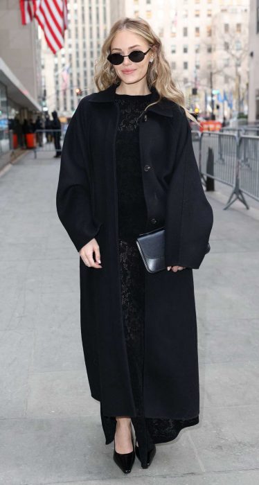 Michelle Randolph in a Black Coat