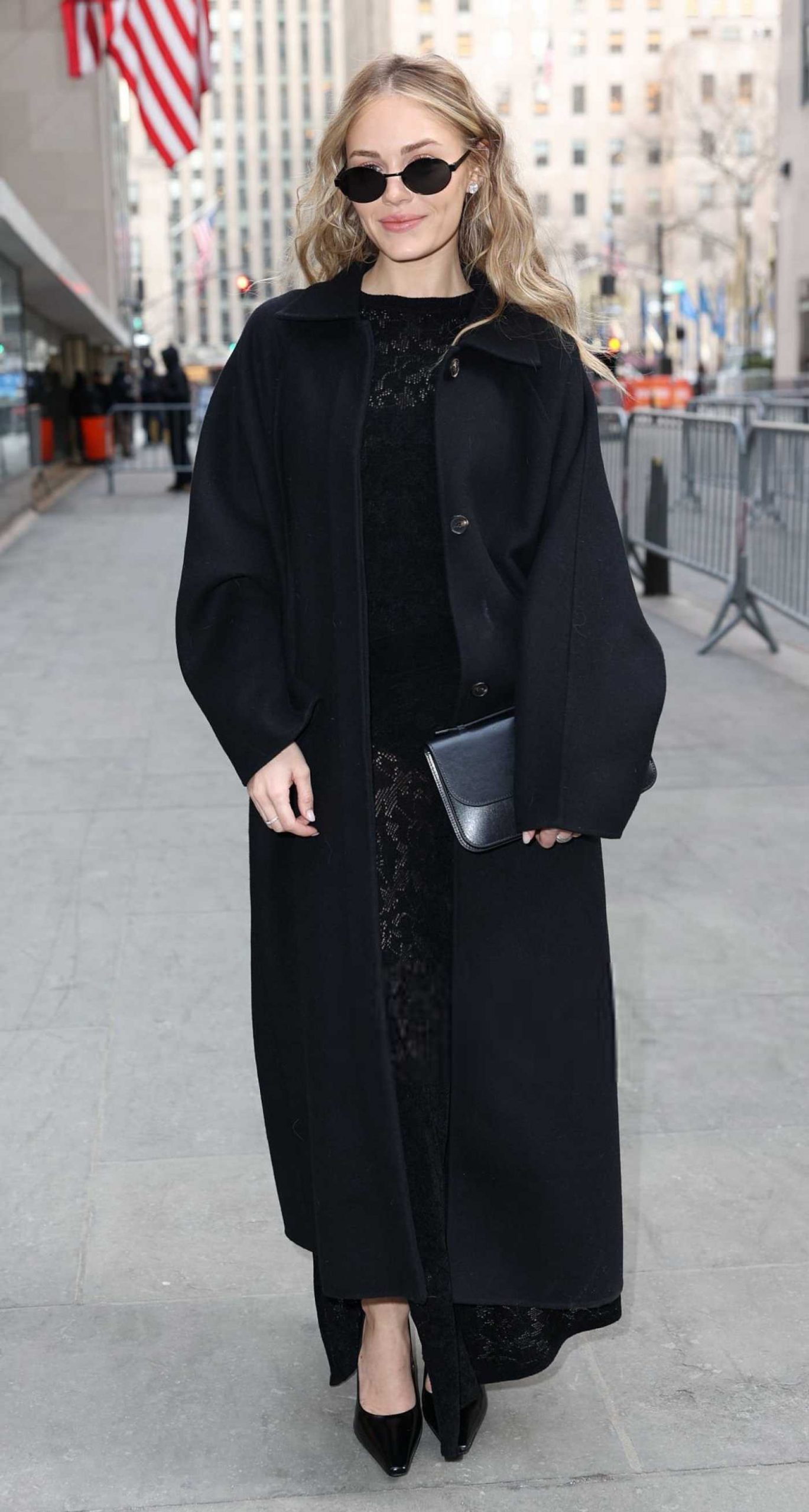 Michelle Randolph in a Black Coat Was Seen Out in New York City 02/10/2026