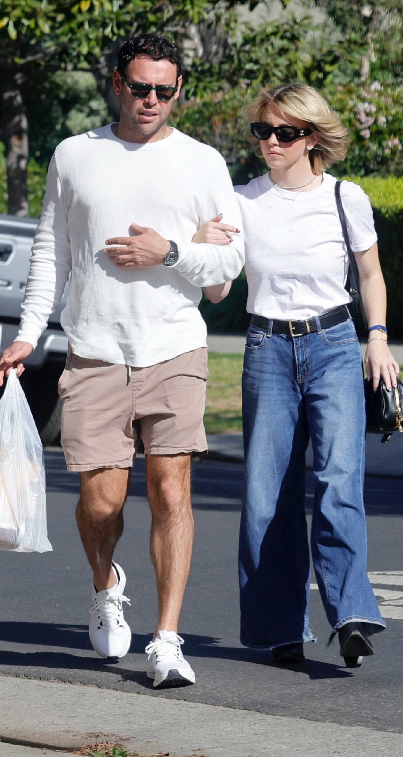 Sydney Sweeney in a White Tee Was Seen Out with Scooter Braun in Brentwood 02/01/2026