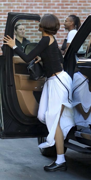 Zendaya in a White Skirt