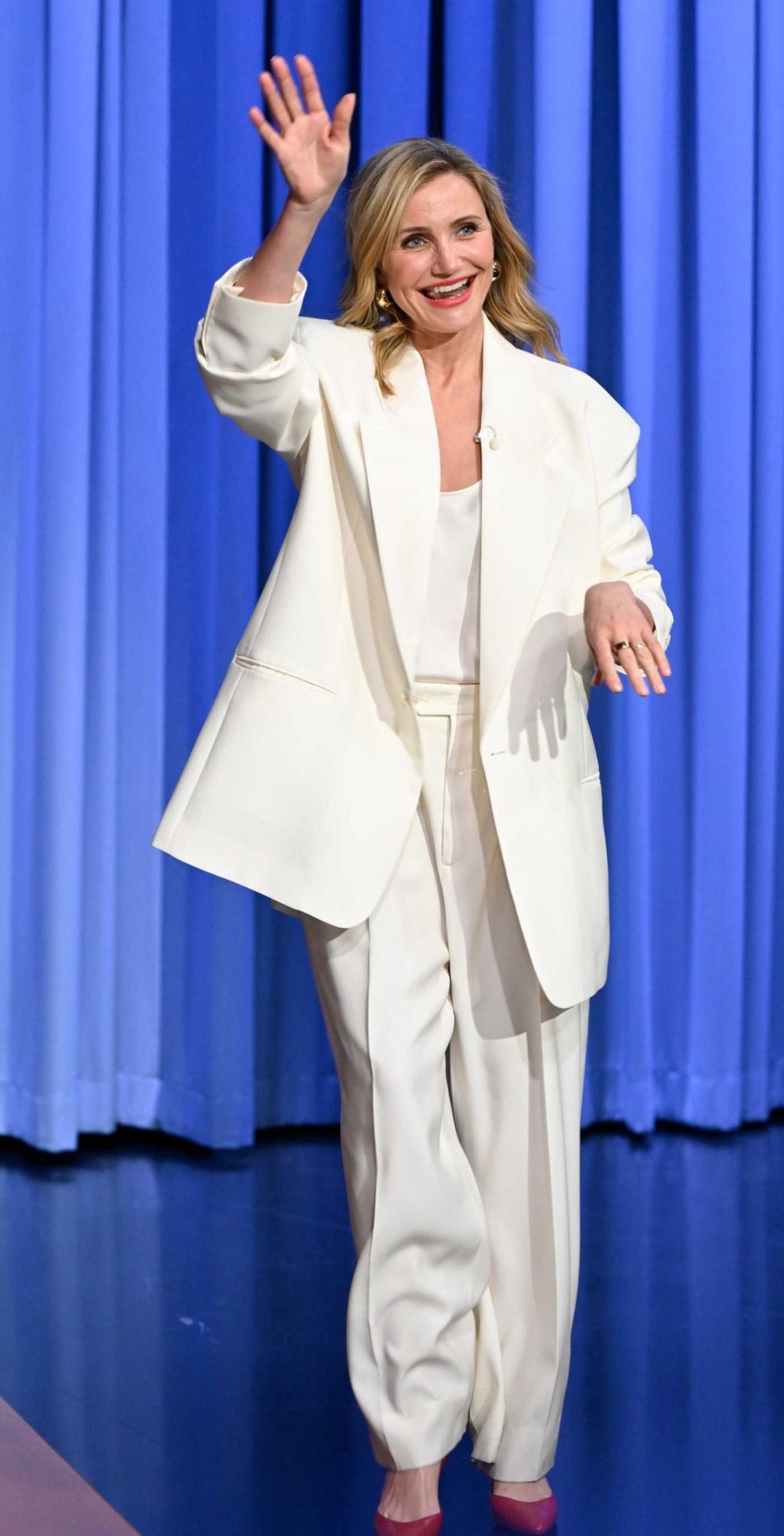 Cameron Diaz Attends The Tonight Show Starring Jimmy Fallon in New York 03/31/2026