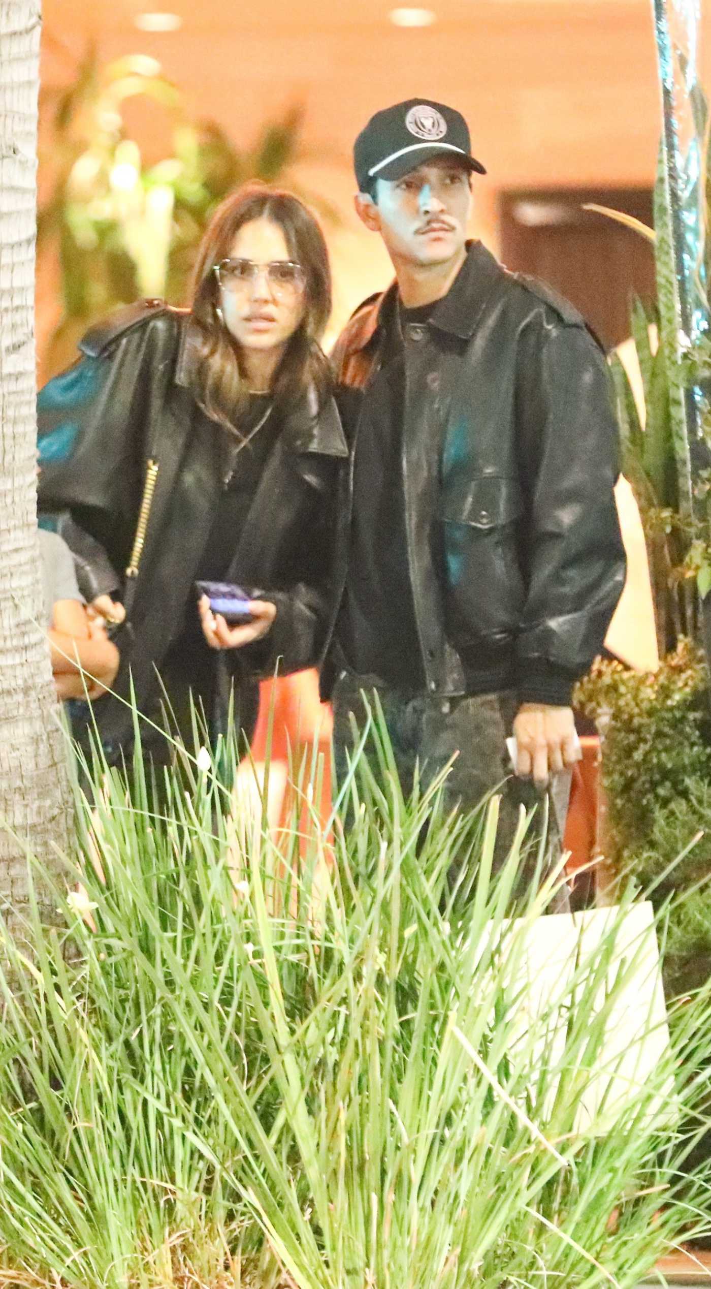 Jessica Alba in a Black Leather Jacket Leaves a Dinner with Danny Ramirez at Avra Restaurant in Beverly Hills 04/18/2026