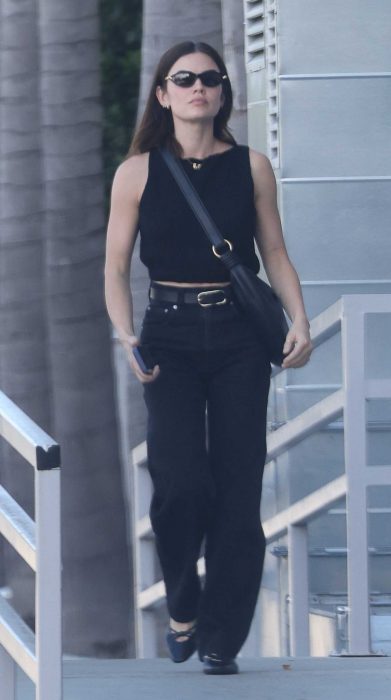 Lucy Hale in a Black Top