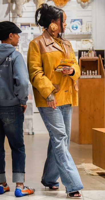 Rihanna in a Yellow Jacket