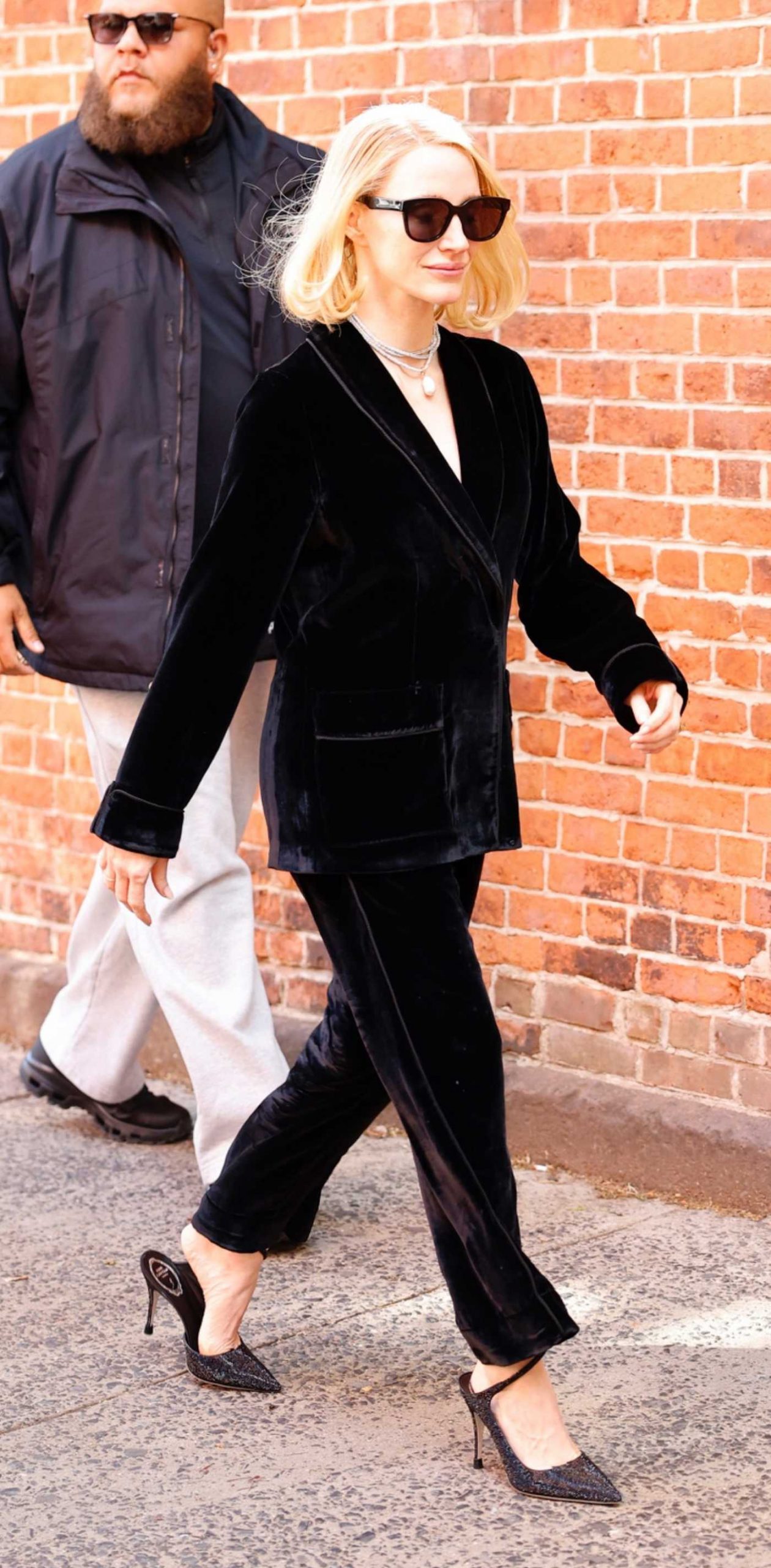 Jessica Chastain Was Spotted Filming The Off Weeks Series from Apple TV+ in SoHo in New York 05/07/2026