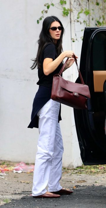 Kendall Jenner in a White Jeans