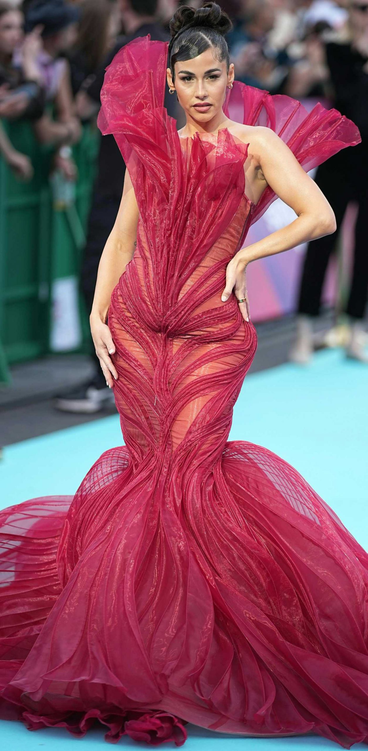 Sarah Engels Attends the Turquoise Carpet of the 70th Eurovision Song Contest Opening Ceremony at Rathausplatz in Wien 05/10/2026