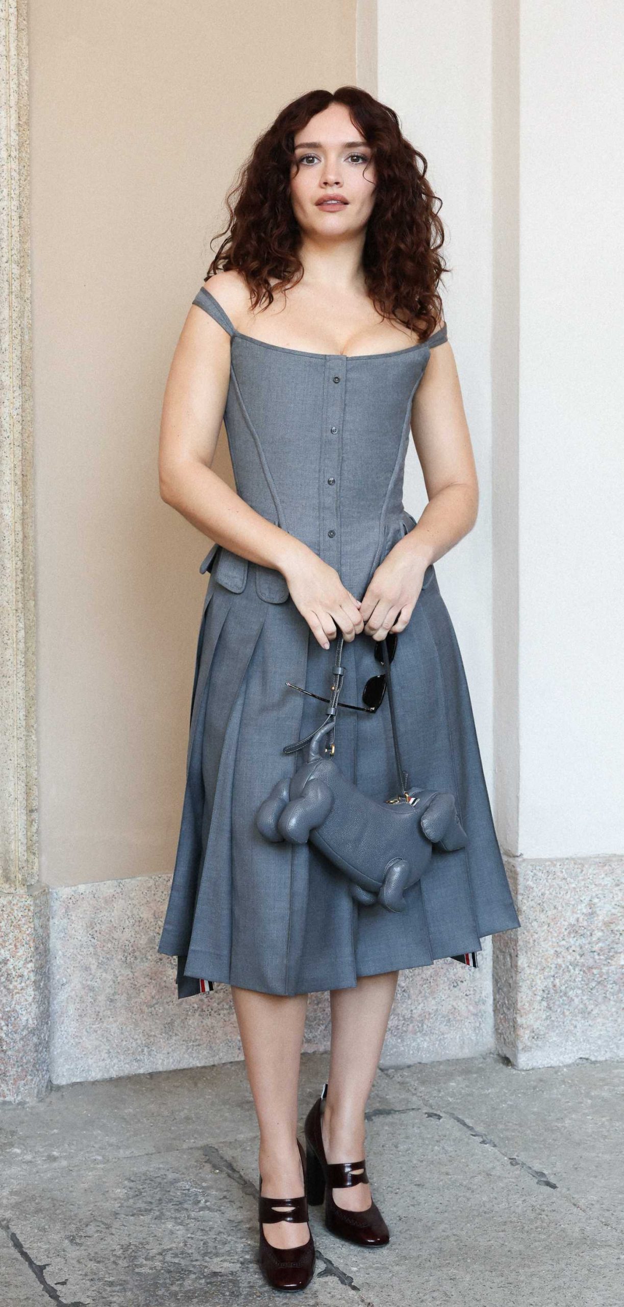 Olivia Cooke Attends Thom Browne Spring 2027 Menswear Collection at Palazzo Serbelloni in Milan 06/22/2026