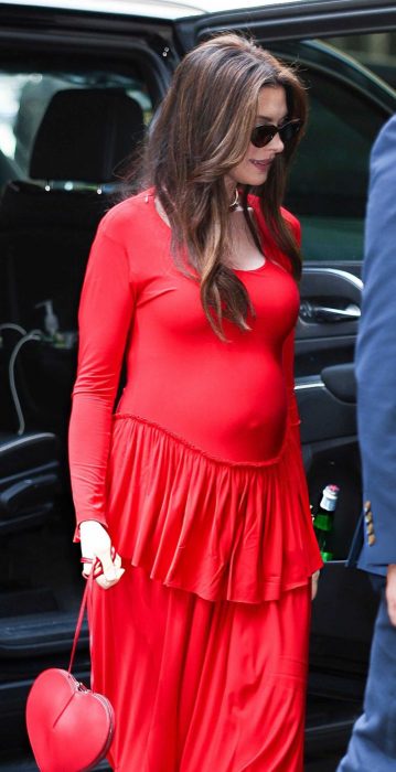 Anne Hathaway in a Red Ensemble