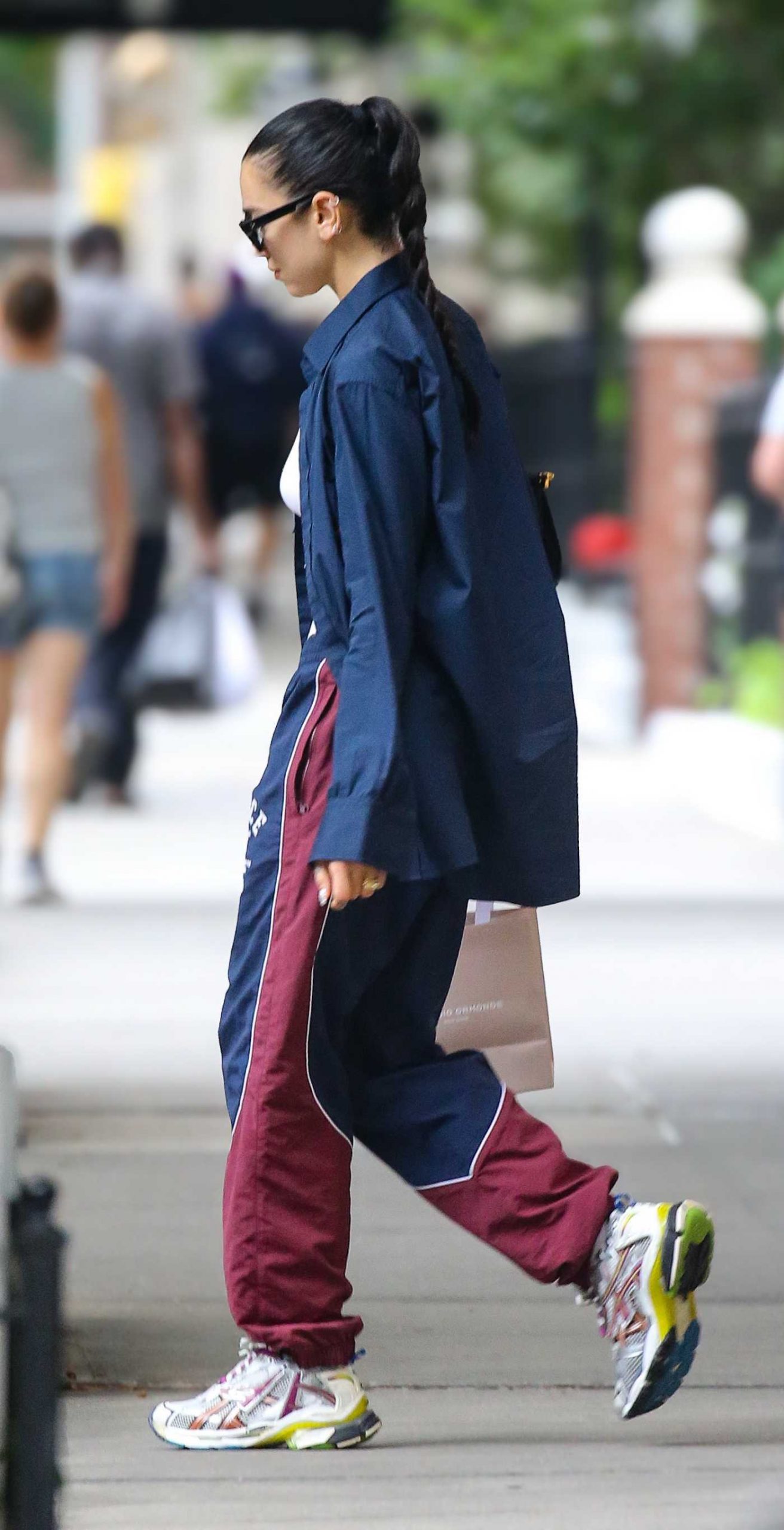 Dua Lipa in a Navy Shirt Was Seen Out in New York City 08/05/2026