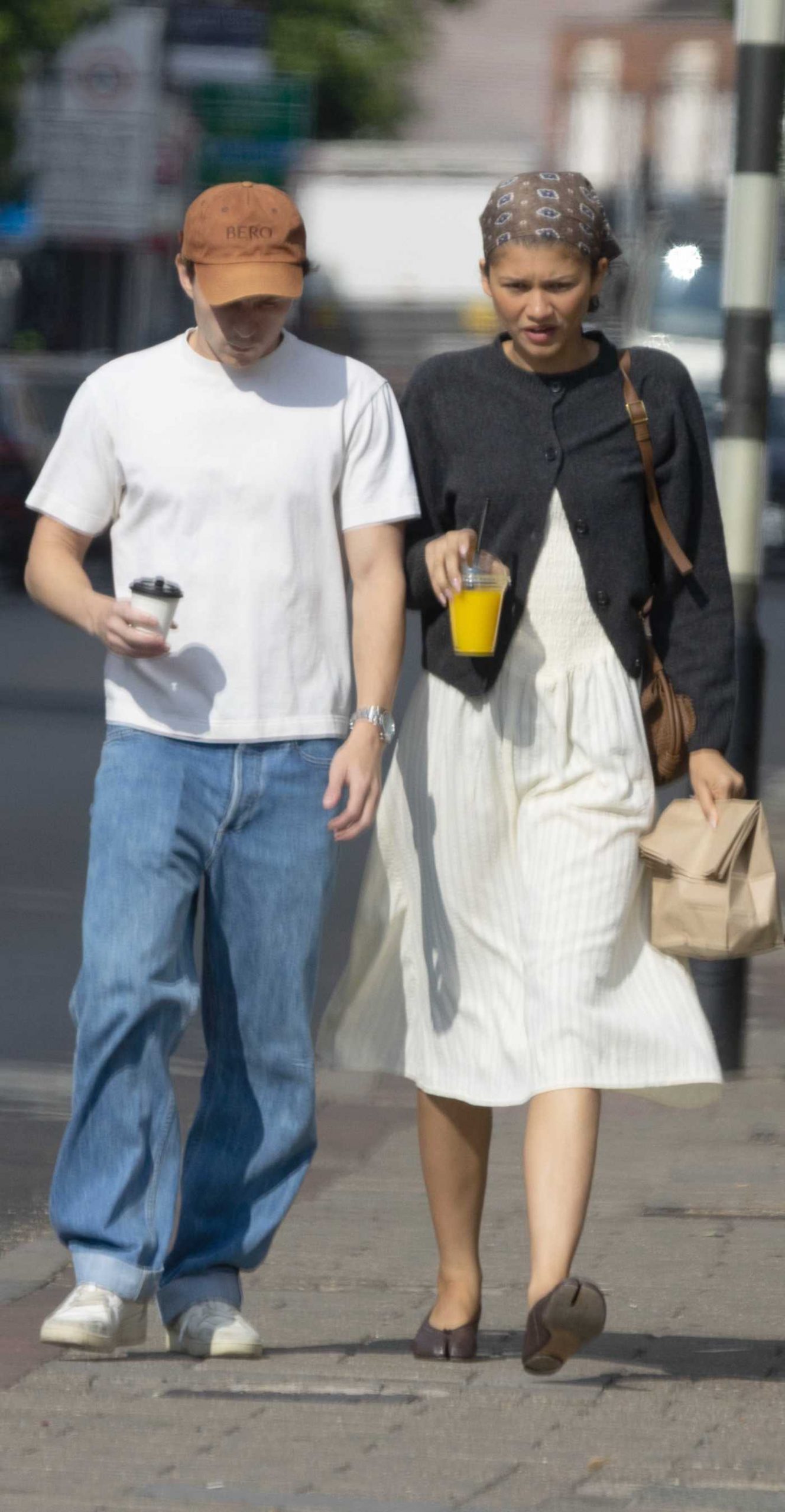 Zendaya in a Black Cardigan Was Seen Out with Tom Holland in London 07/31/2027