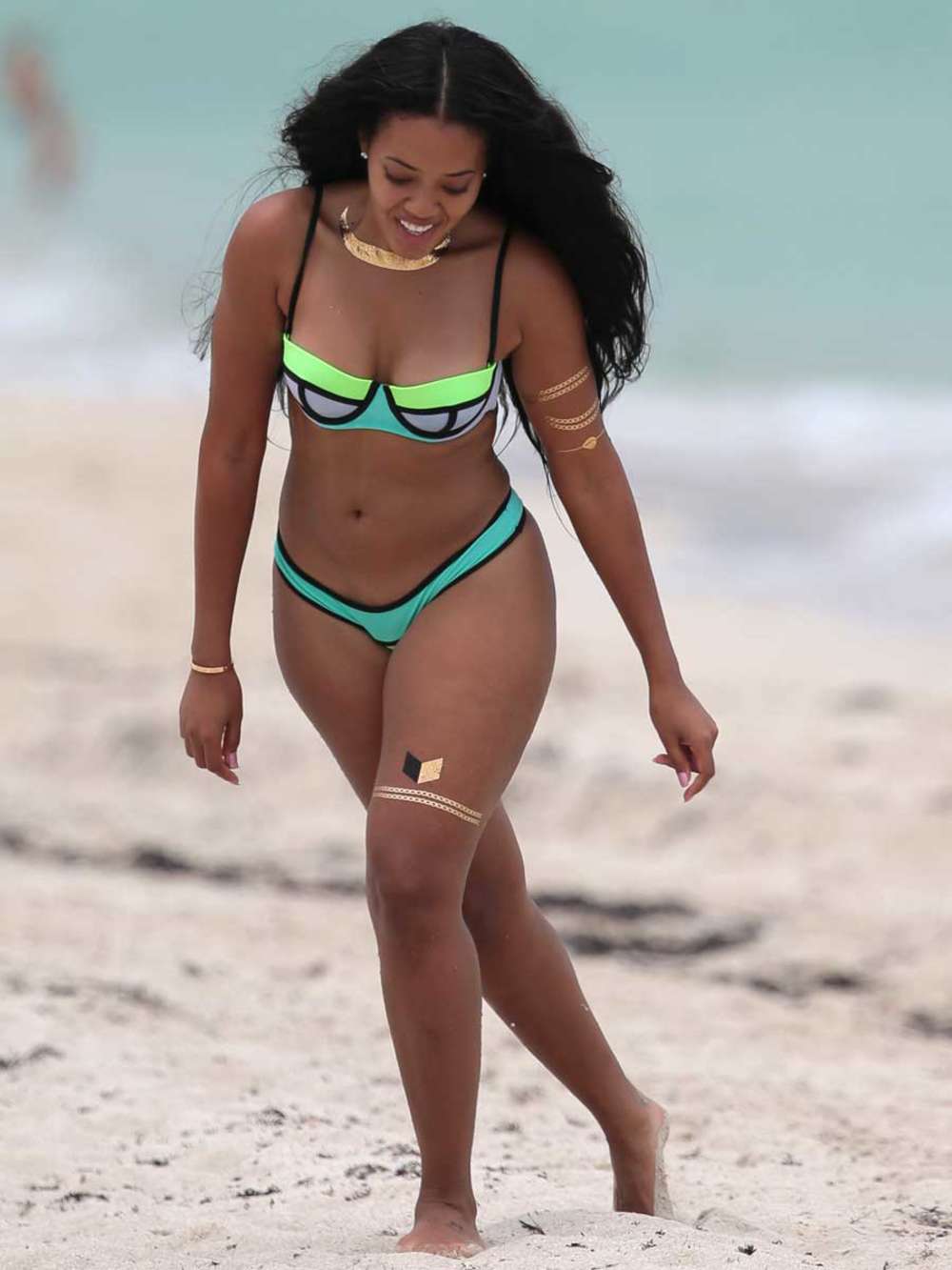 Angela Simmons Wearing Bikini in Miami