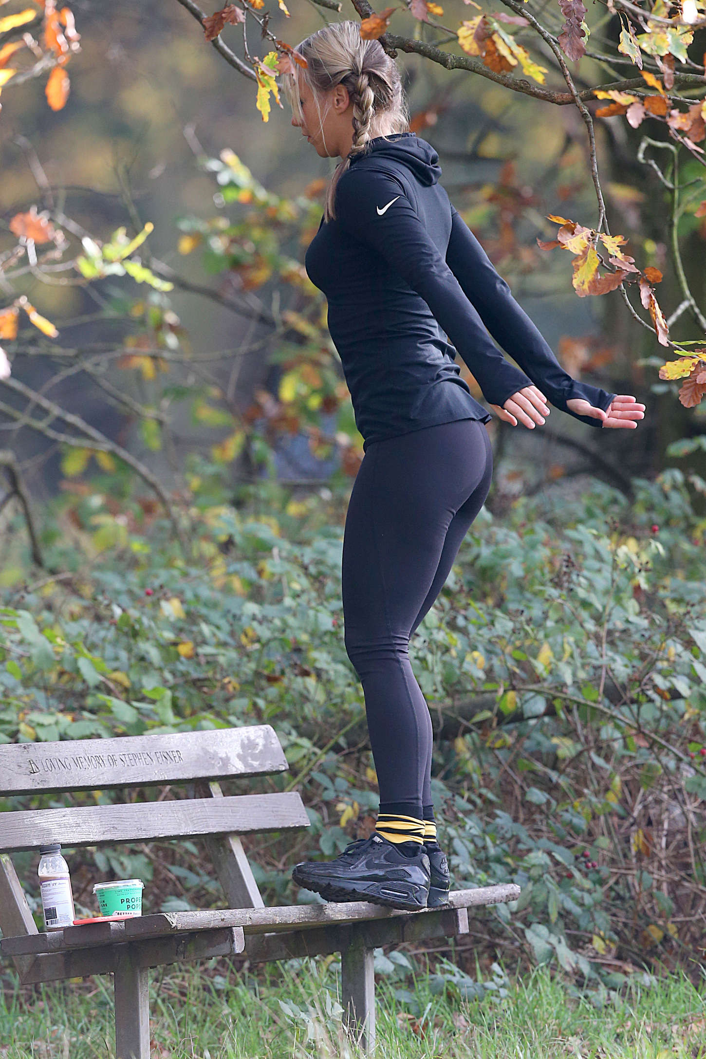 Chloe Madeley Working out on Hampstead Heath