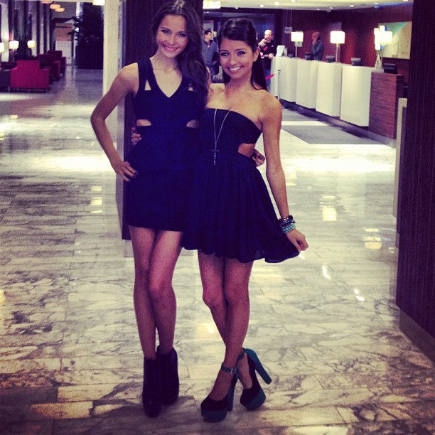 Cristine Prosperi Cute in a Black Dress