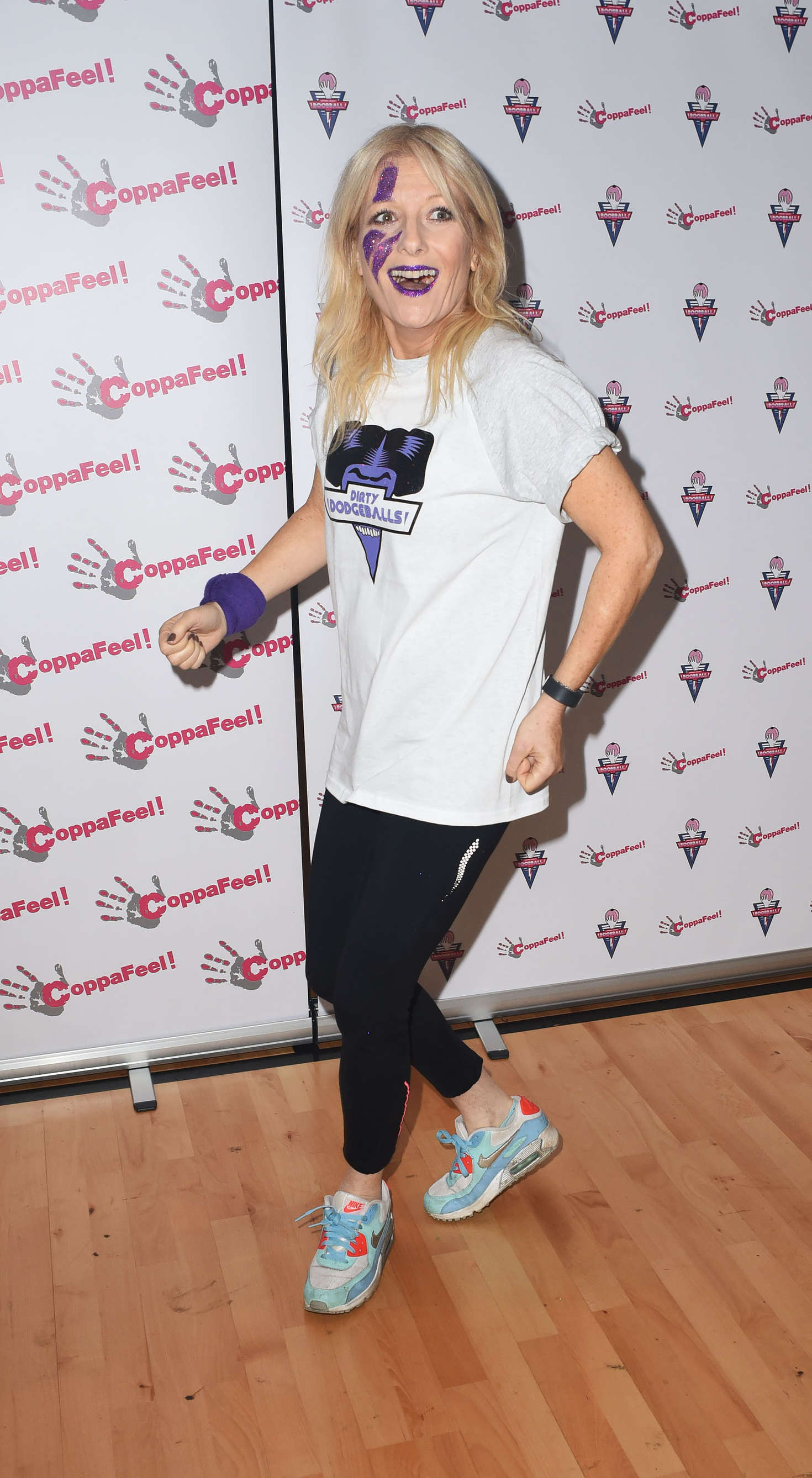 Gaby Roslin CoppaFeel! Celebrity Boob Ball Tournament in London