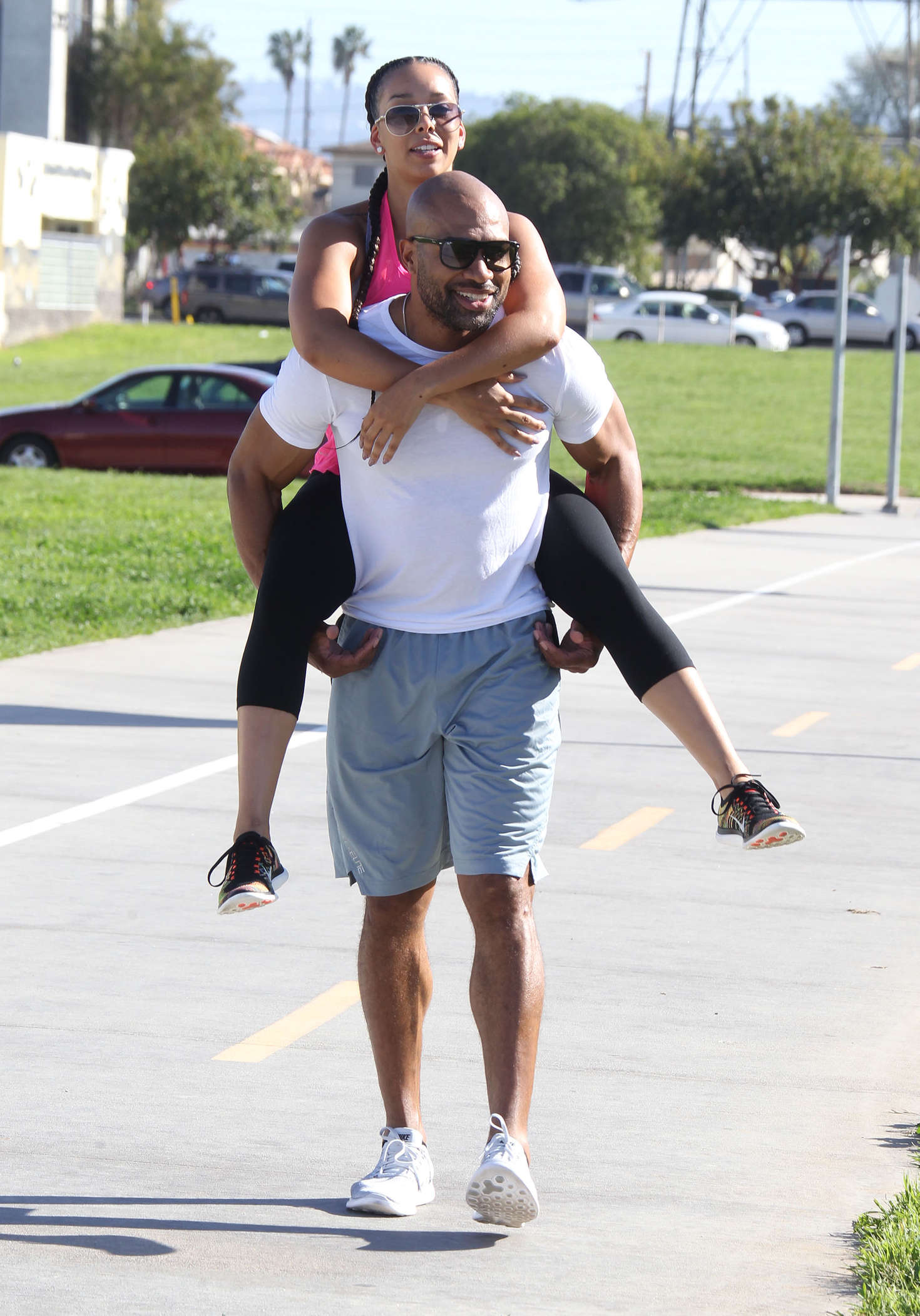 Gloria Govan with boyfriend out in Los Angeles