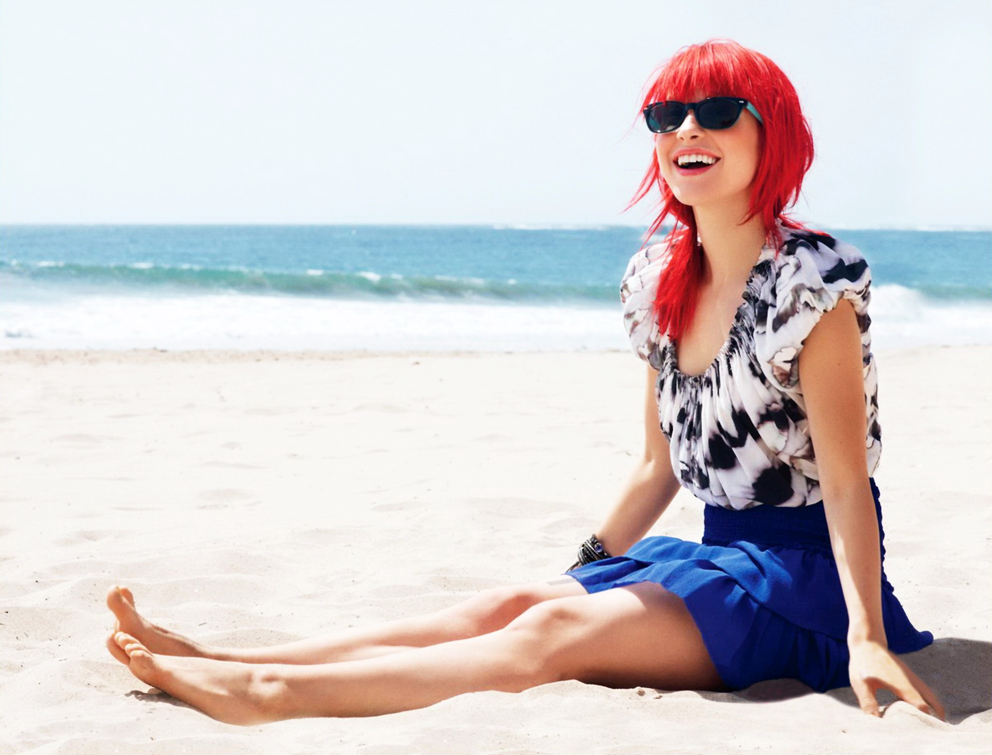 Hayley Williams Goes to the Beach Self Magazine July-1