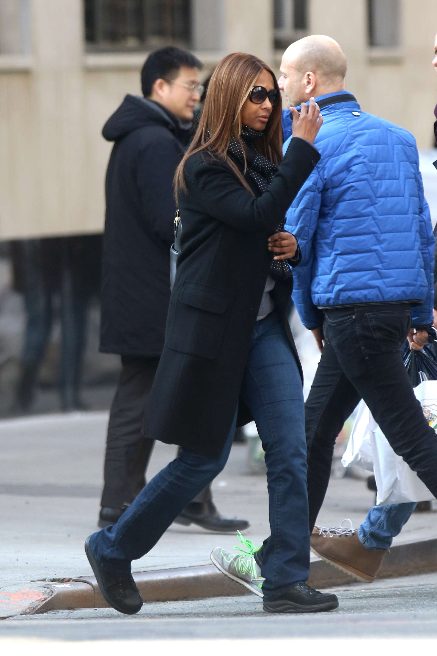 Iman Shopping on Fifth Avenue in New York