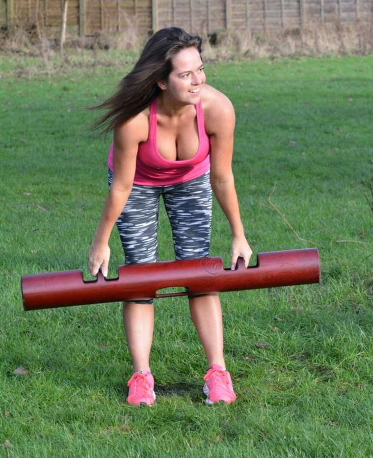 Karen Danczuk in Tights Workout in Park