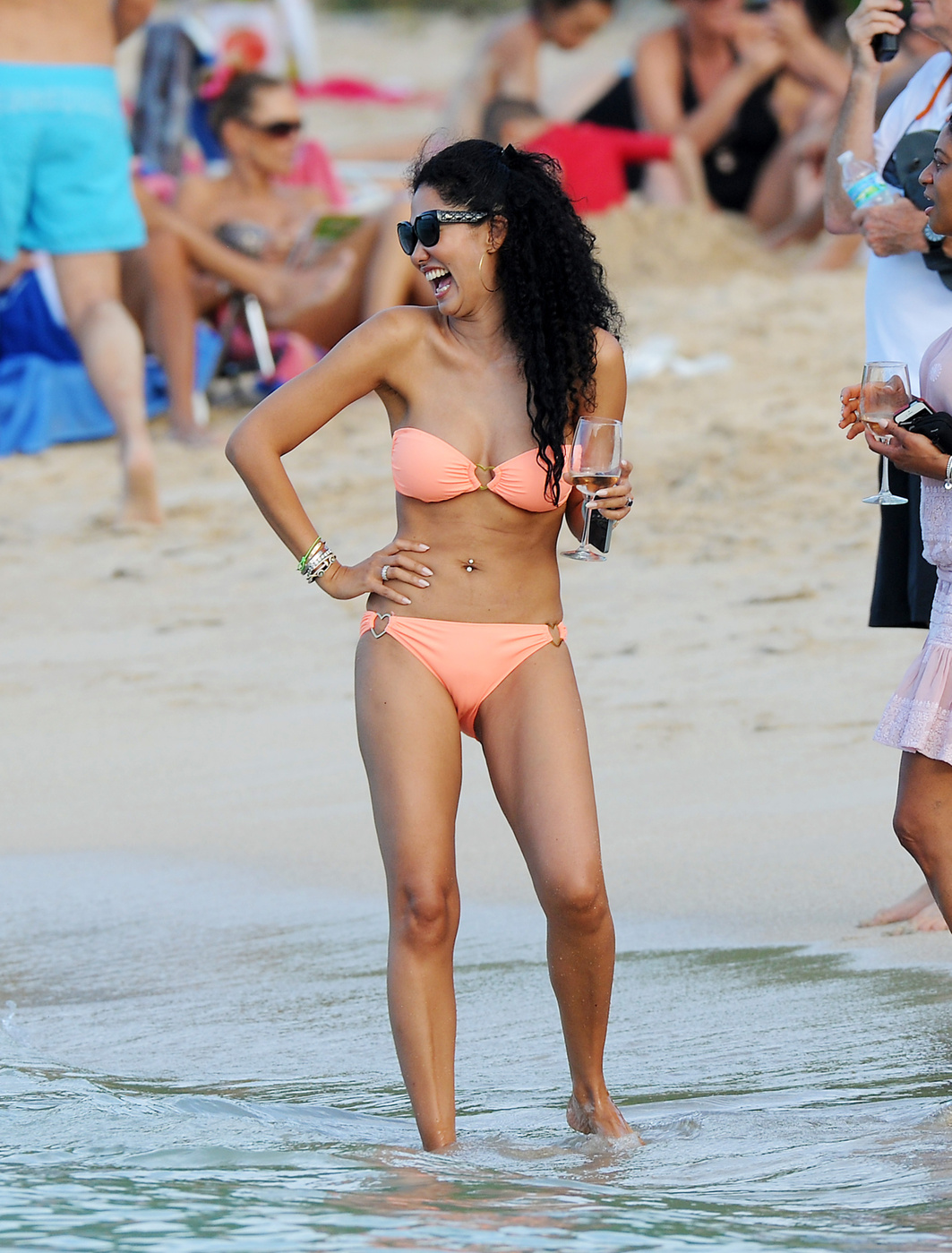 Kimora Lee Simmons Wearing Bikini On the Beach in St Barts-1