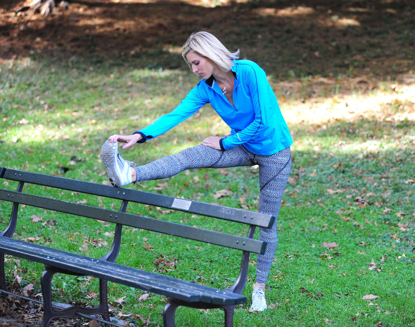 Kristen Taekman Working out in Central Park in New York