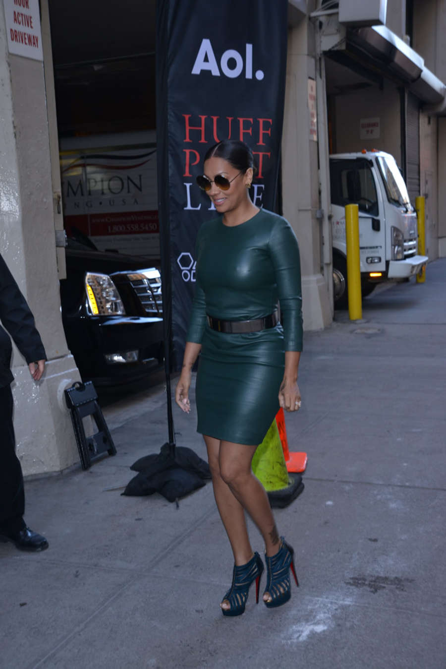 Lala Anthony Visiting the AOL Building in New York