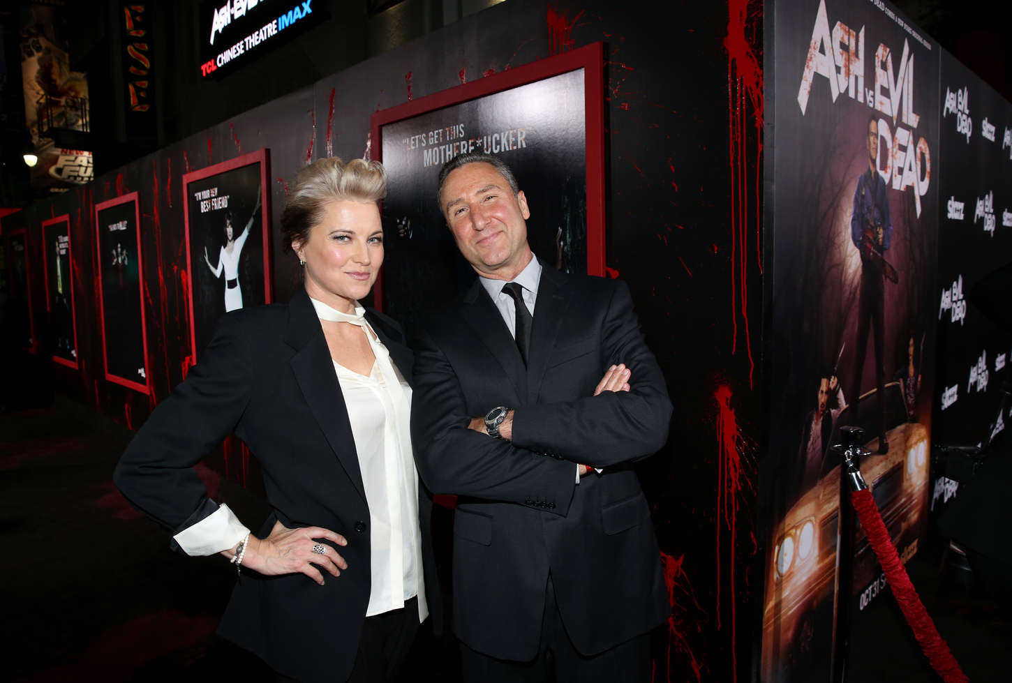 Lucy Lawless Starz Premiere of Ash vs Evil Dead in Hollywood