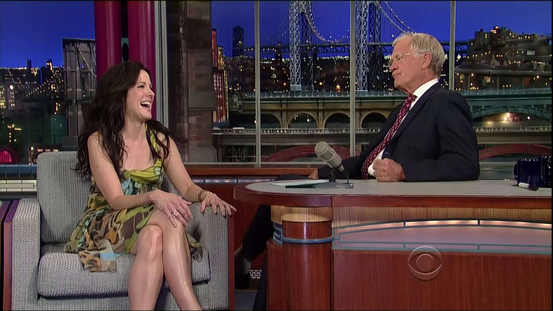 Mary Louise Parker at Late Show with David Letterman in New York-1