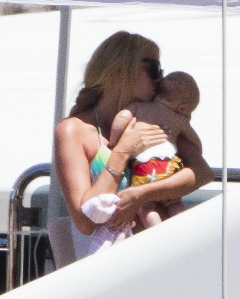 Petra Ecclestone and Tamara Bikini candids on yacht in Capri