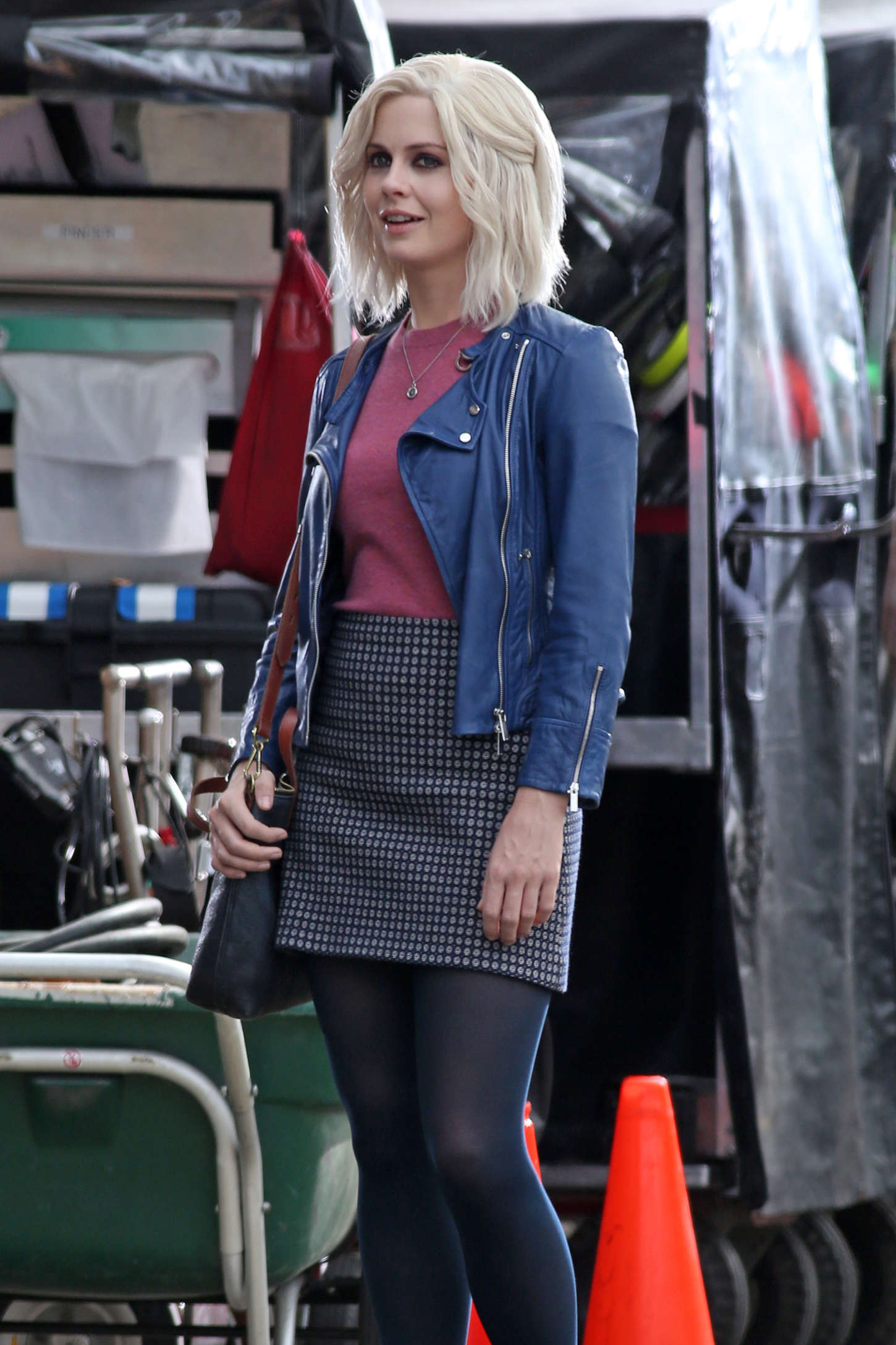 Rose McIver on the set of iZombie in Vancouver