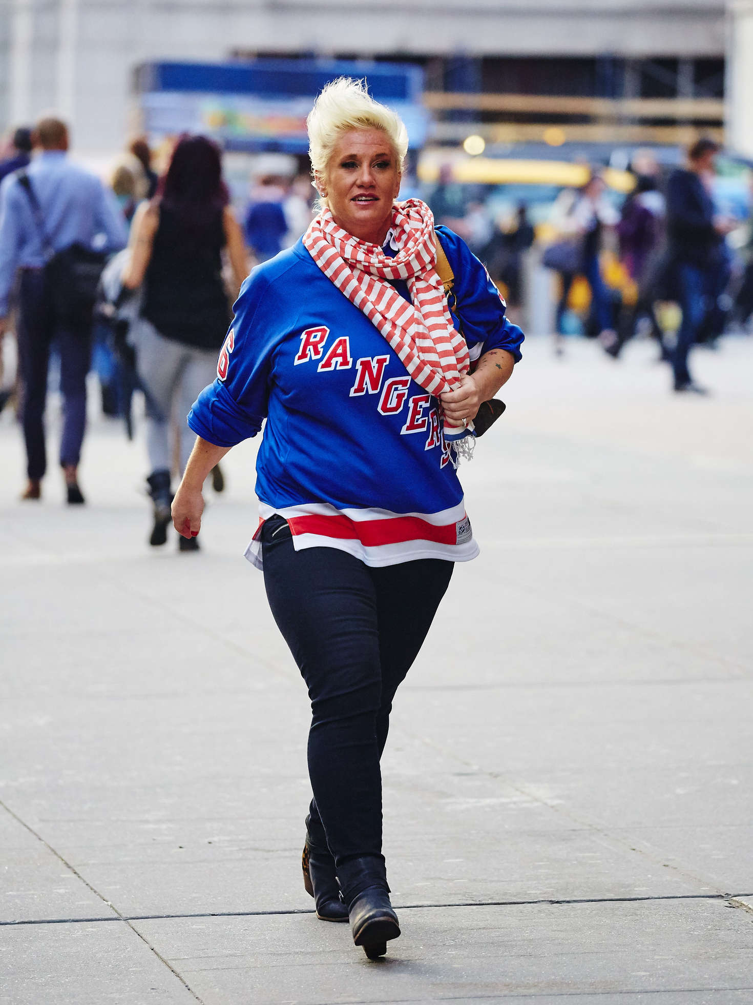 Anne Burrell Attending the New York Rangers Game in New York