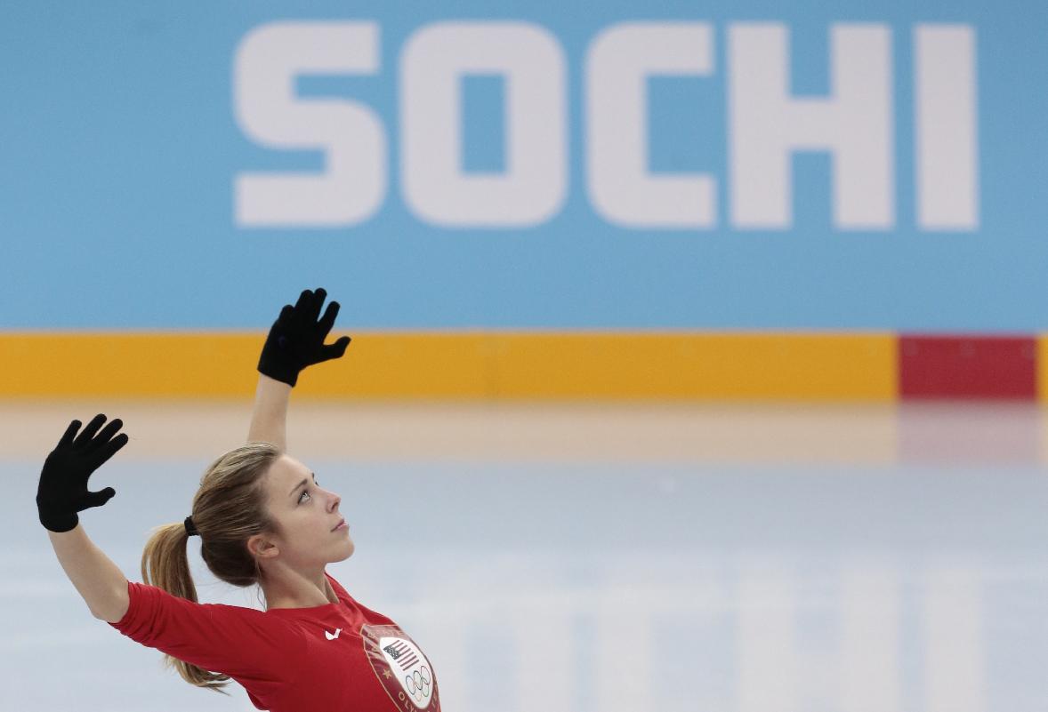 Ashley Wagner Practices in Sochi