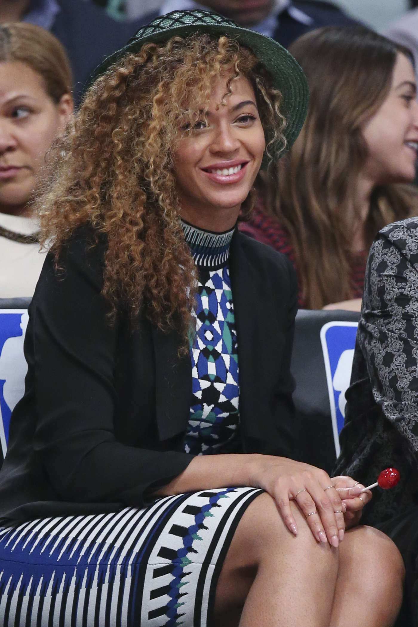 Beyonce Knowles Brooklyn Nets Basketball Game in New York