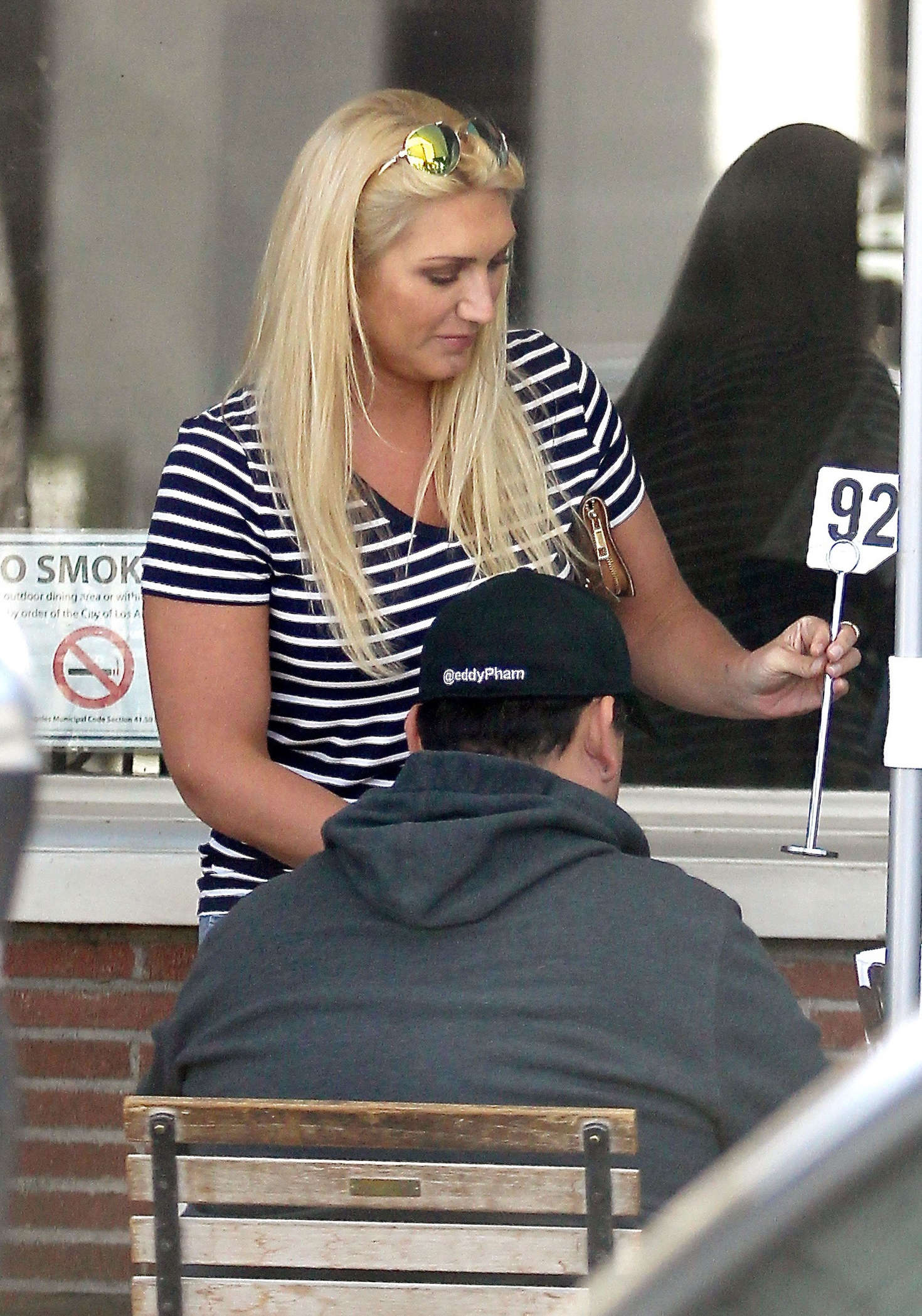 Brooke Hogan in Jeans Shorts out in Los Angeles