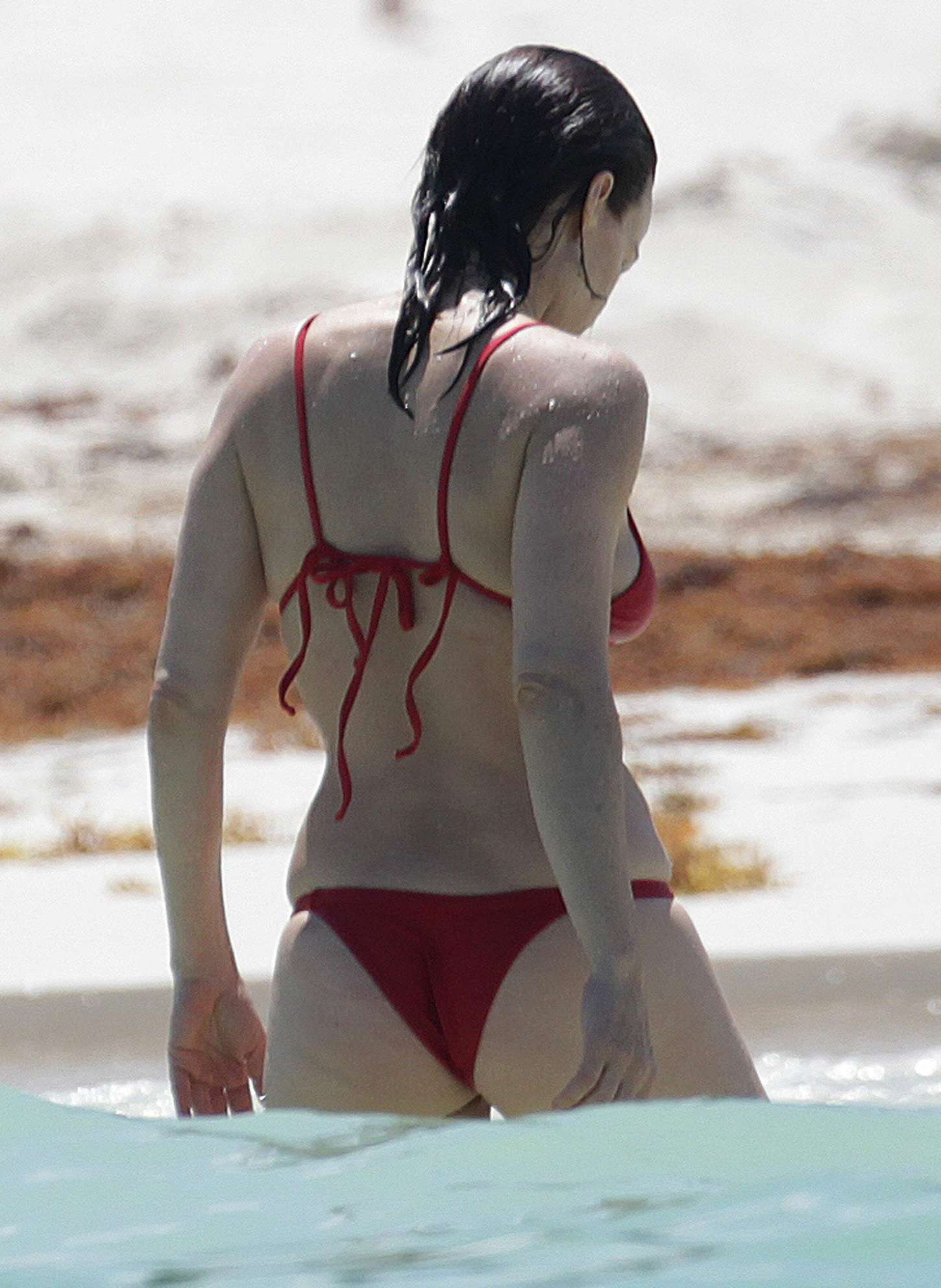 Carla Gugino Wearing Bikini in Cancun