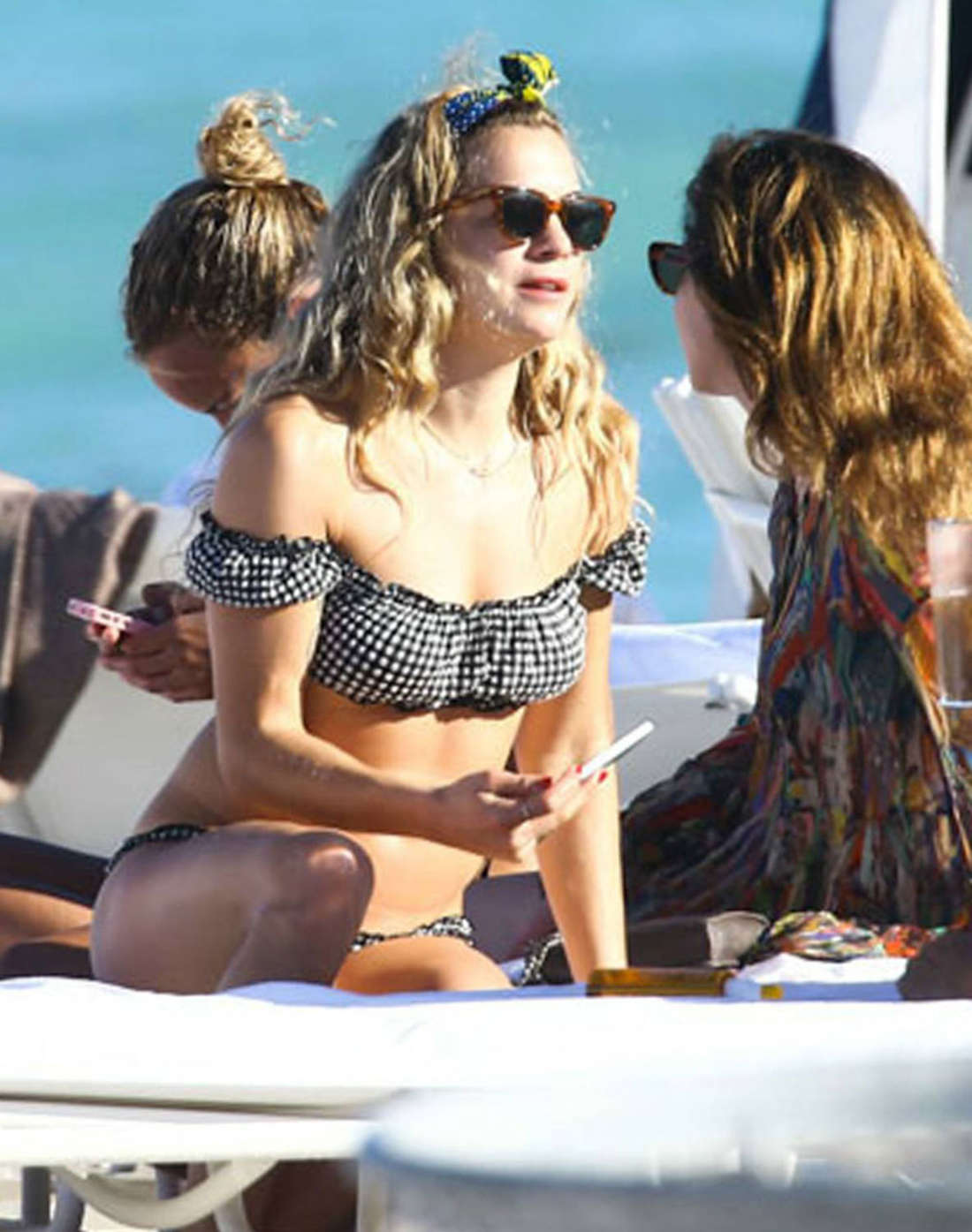Chelsea Leyland Wearing Bikini on Miami Beach