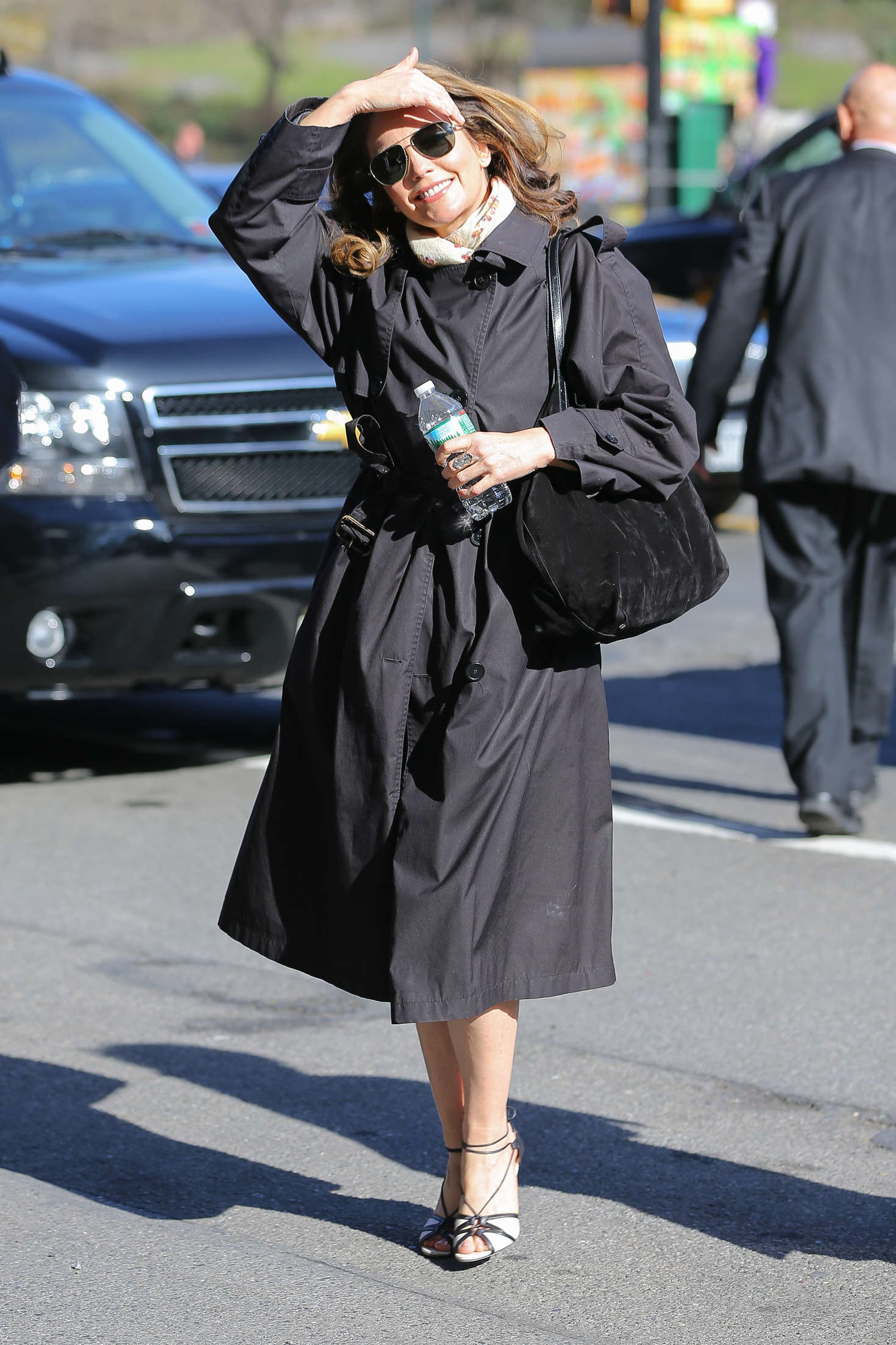 Diane Lane Arrives at her hotel in New York City