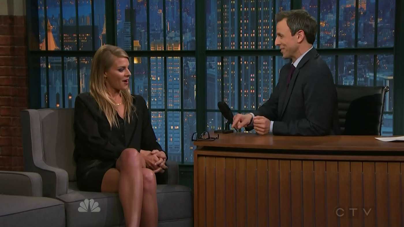 Eliza Coupe at Late Night with Seth Meyers in New York-1