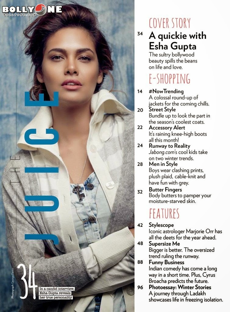 Esha Gupta Juice Magazine