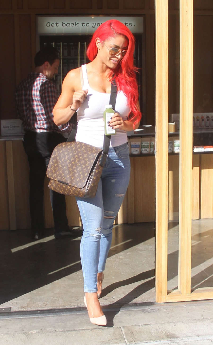 Eva Marie Leaving Pressed Juicery in Beverly Hills