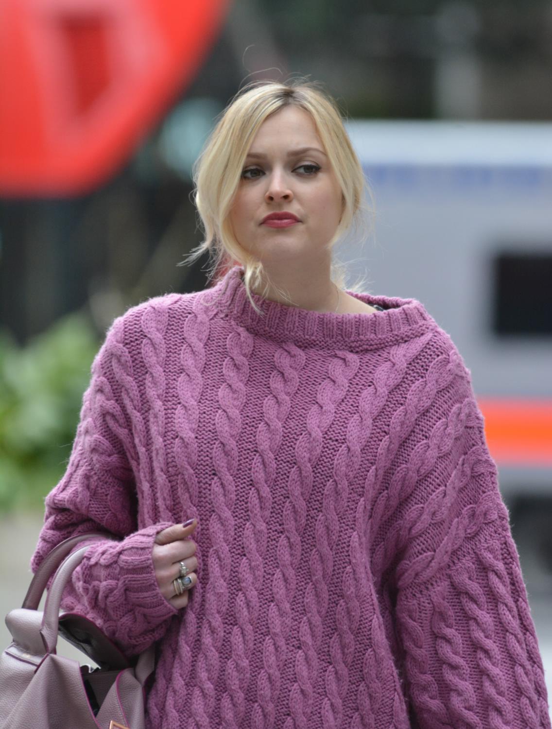 Fearne Cotton in Pink Jumper out in London
