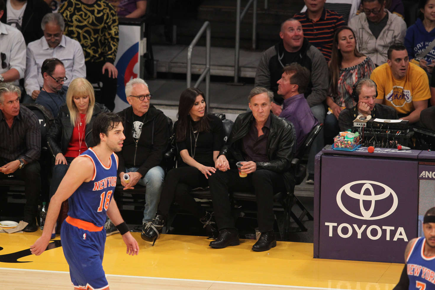 Heather Dubrow at the Lakers game at Staples Center in Los Angeles