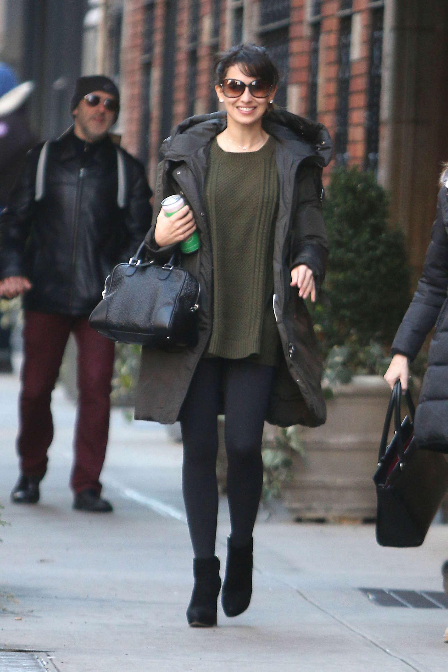 Hilaria Baldwin in Tights Out in the West Village-1
