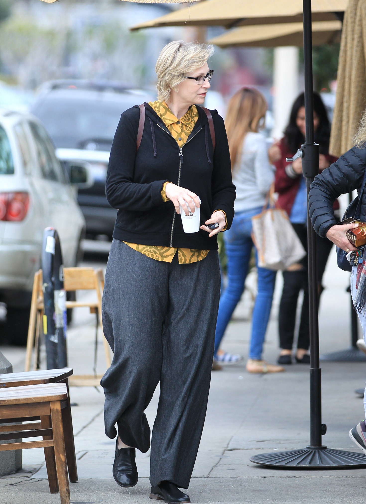 Jane Lynch Leaving Kings Road Cafe in Los Angeles