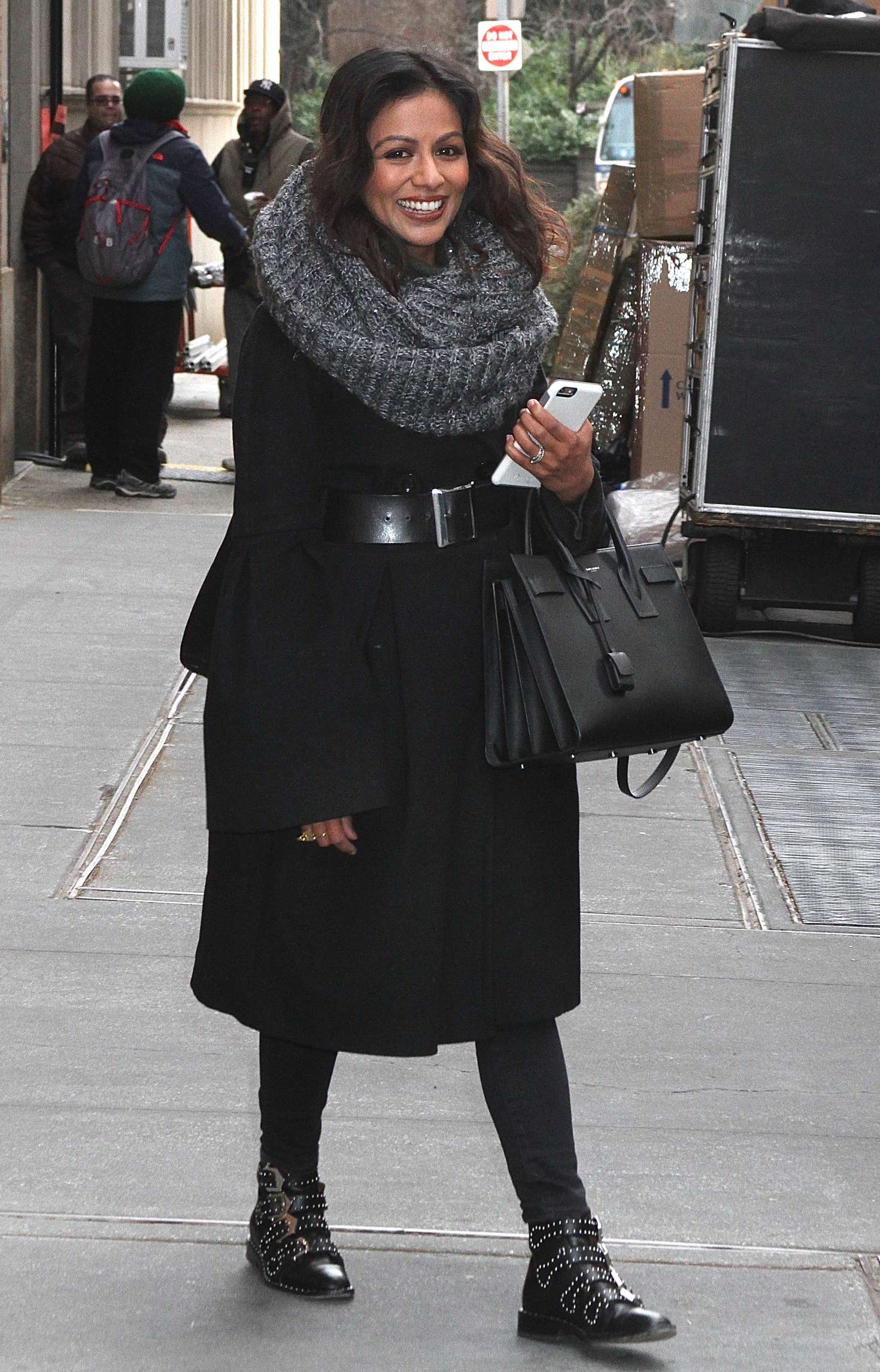 Karen David Leaving The View in New York